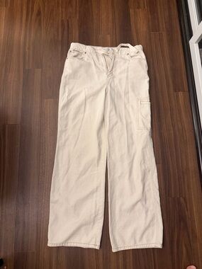 Kensie Cream High-Rise Jeans